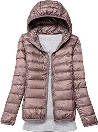 Doudoune Légère Femme - Veste Matelassée Courte Avec Capuche, Pliable, Pour Mi-saison Et Hiver Doux