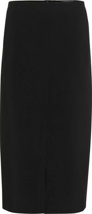 Part Two Klassieke zwarte midi-rok met split aan de achterkant - Dames - Midirokken - Zwart - 3XL - Rokken