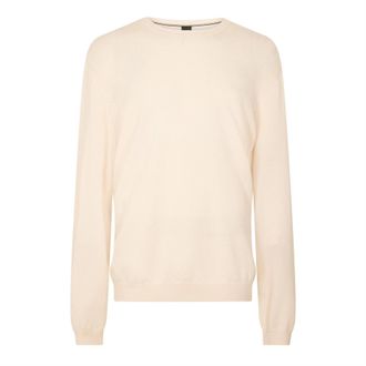 HUGO BOSS Mens E 10157925 01 Sweatshirt in Open White - Size Large