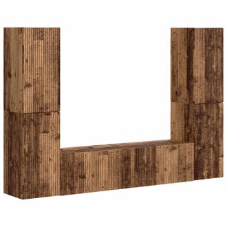 vidaXL Conjunto De Mueble De Tv 6 Pcs Madera Envejecida Vidaxl