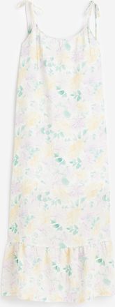 H&M Cr&ecirc;pe-Kleid mit Bindeb&auml;ndern - White