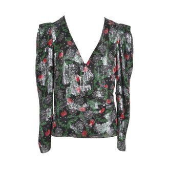 Patrizia Pepe Patrizia Pepe, Blouses, female, Multicolor, Size: M Floral Print Blouse