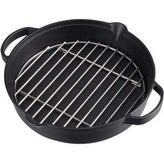 Campingaz Padella in Ghisa con Griglia in Acciaio Inossidabile, Pentola Larga e Rotonda per bbq, &oslash; 31,6 cm - Campingaz