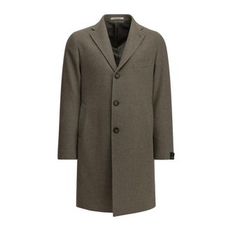 Tagliatore Bruce Long Coat - Heren - Mantel - Beige - 2XL - Wol - Jassen