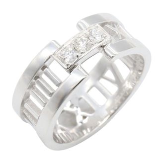 Tiffany & Co. Silver Clear White Gold (18K) Band Ring (Pre-Owned)