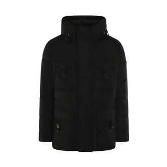 Peuterey Winter Jackets, male, Black, S, Black Mens Jacket