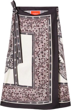 La DoubleJ Gonna pareo in seta - Grigio