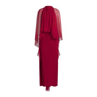 Alberta Ferretti Abito Lungo Enver in Raso - - Dresses - Donna - Rosso - M