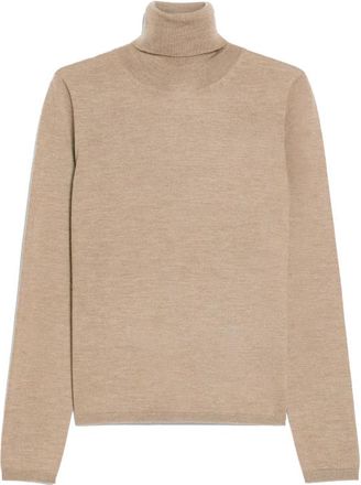 Max Mara Beige High-neck Sweater