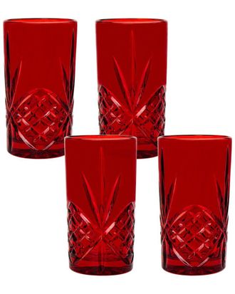 Godinger Dublin Set Of 4 Crystal Highball Glasses