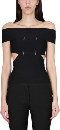 Alexander McQueen Top With Cut-Out Details-Donna