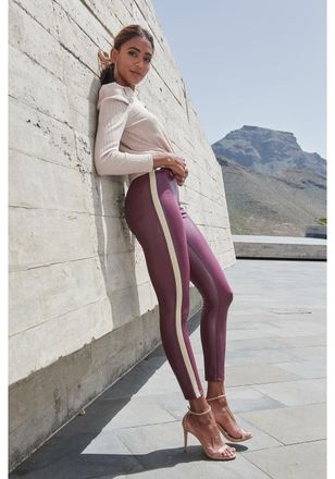 Lascana Womens Glitter Side Stripe Leggings