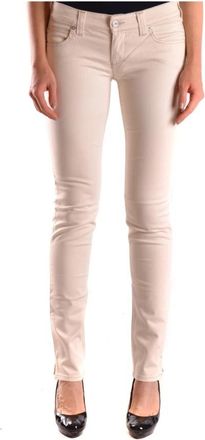 Armani Jeans Beige Rits en Knoop Jeans - Dames - Skinny Jeans - Beige - W31 - Katoen - Jeans