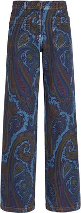 Etro Paisley-print Wide-leg Jeans - Denim - 30 (W30 / UK12 / M)
