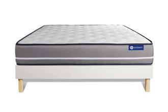 Actisom Somier blanco + Colch&oacute;n con espuma viscoel&aacute;stica 150 x 190