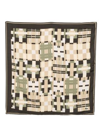 Lacoste all-over graphic print scarves - women - Viscose - One Size - Brown