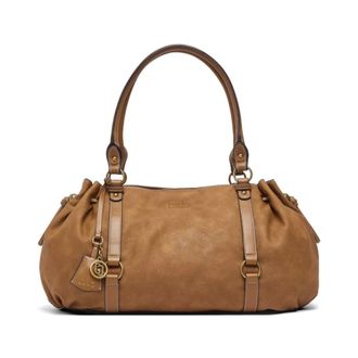 Liu Jo Handbags, female, Brown, Size: ONE SIZE Tote Bag with Logo Charm