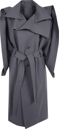 Issey Miyake Coat Gray Calligraph