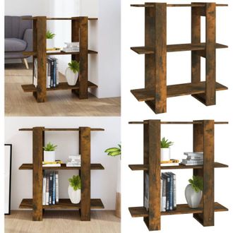 vidaXL Libreria/Divisorio Rovere Fumo 80x30x87 cm - Scaffale per libri - Divisorio in legno