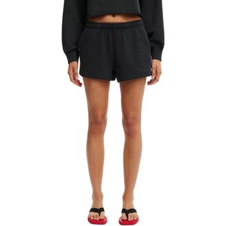 Cotton On Womens Cropped Fleece Sweatshirt in Asphalt Black at Nordstrom, Size Xx-Small