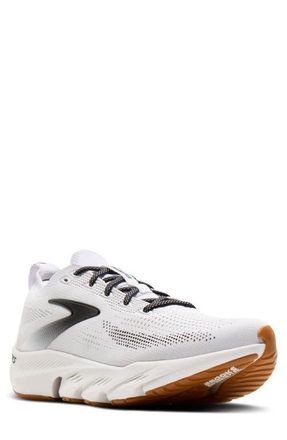 Brooks Glycerin Flex Running Sneaker in White/Black/Gum at Nordstrom, Size 11.5