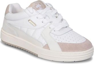 Palm Angels Womens White Calfskin Low Top Sneakers