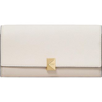 Kate Spade New York deco colorblock pebble leather wallet in Cashew Milk Multi at Nordstrom