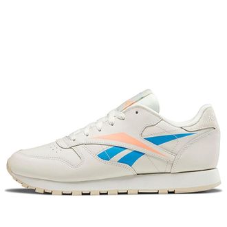 Reebok (WMNS) Reebok Classic Leather Sports Casual Shoes White Blue DV8500