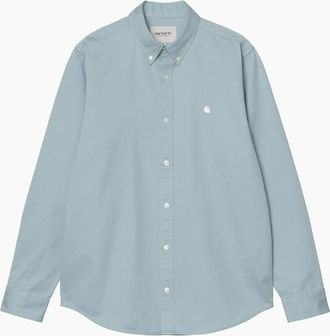 Carhartt Work in Progress Mens Carhartt WIP L/S Madison Shirt Tourmaline/White - Blue - Size: Regular/36