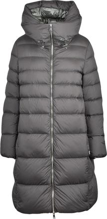 Add Quilted Down Jacket with High Collar and Adjustable Toggles