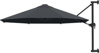 vidaXL Vidaxl - Sombrilla De Pared Con Barra De Metal Antracita 300 Cm