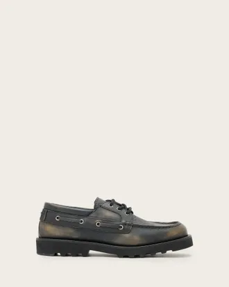 AllSaints Skiff Leather Boat Shoes