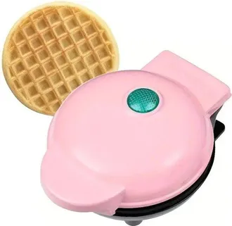 OEM Mini Gofrera, M&aacute;quina Para Hacer Gofres, Gofrera El&eacute;ctrica, Multifuncional, Mini M&aacute;quina Para Hacer Tortitas, Plancha Redonda El&eacute;ctrica, Rosa