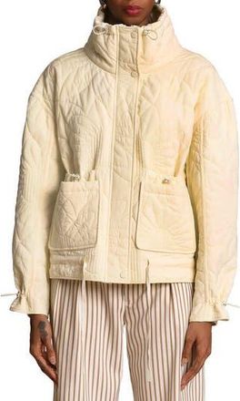 Avec Les Filles Floral Quilted Jacket in Butter at Nordstrom Rack, Size X-Small