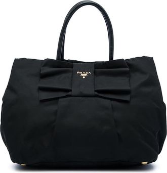 Prada Pre-owned Prada Tessuto Fiocco Bow Tote Ladies FU13UI4QMY4H7BJ9
