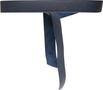 Niù Niu, Accessoires, Dames, Blauw, S, Leer, Bow Leather Belt