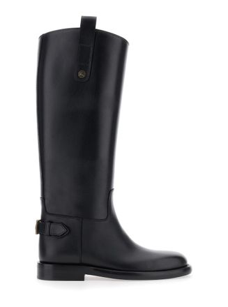 Burberry Black Leather Boots