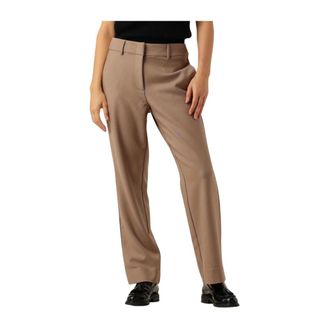Co'Couture Aniston Cigarette Lange Broek - Dames - Straight fit broeken - Beige - L - Polyester - Broeken