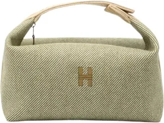 Herm&egrave;s Pre-owned Handbags, female, Green, Size: ONE SIZE Pre-owned Wool Pouches