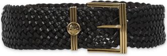Etro Gevlochten leren riem - Dames - Riemen - Bruin - 85 CM - Leer - Accessoires