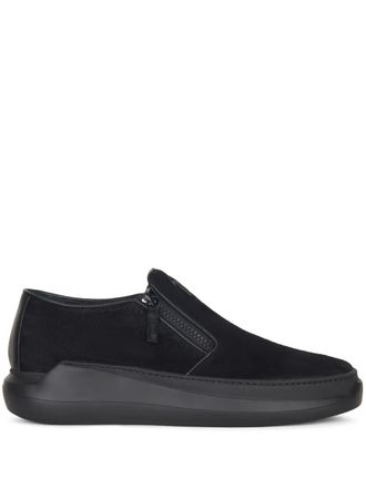 Giuseppe Zanotti Conley Zip leather boat shoes - Black