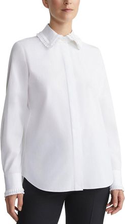 Lafayette 148 New York Pleated Collar Shirt