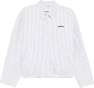 Miu Miu Button-up bomberjack - Grijs