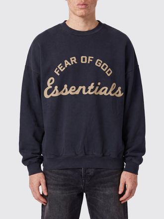 Fear of God Felpa girocollo in cotone con logo e spalle cadute
