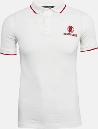 Roberto Cavalli White Cotton Pique Polo T-Shirt