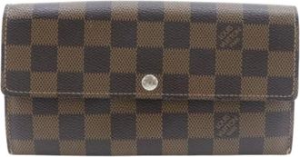 Louis Vuitton Pre-owned Wallets, female, Brown, Size: ONE SIZE Pre-owned Portefeuille Sarah Damier Long Wallet