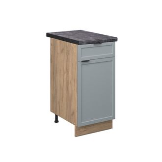 Vicco Mueble Bajo De Cocina Fame-line, Azul Claro-gris, 40 Cm, Et Antracita