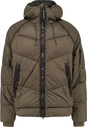 C.P. Company C.p. Company - Korte Polyamide Donsjas - Heren - Jassen - Groen - Maat: 2XL Polyamide
