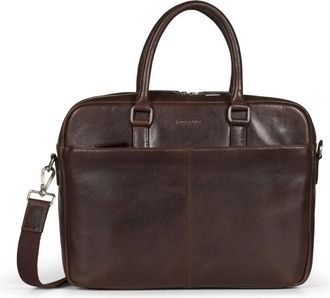 Howard London Laptop Business Bag Carter - Heren - Laptoptassen - Bruin - ONE Size - Leer - Tassen
