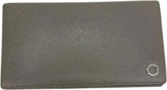 Bulgari Vintage, unisex, Grijs, ONE Size, Leer, Pre-owned Long wallet (bi-fold)